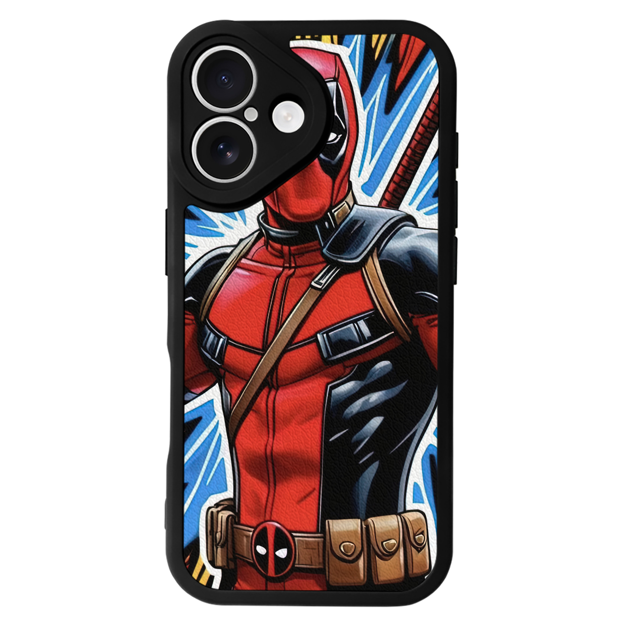 （画像用） Deadpool デッドプール 【iPhone 16シリーズ対応】シリコンスマホケース（レザー調） 材質：シリコン